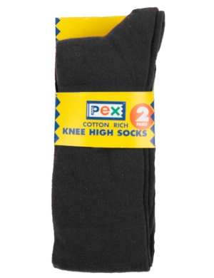 Knee High Socks 2 pack - Charcoal Grey